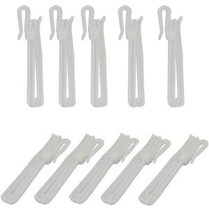 Set of 36 White Curtain Hooks Set for track system 4”